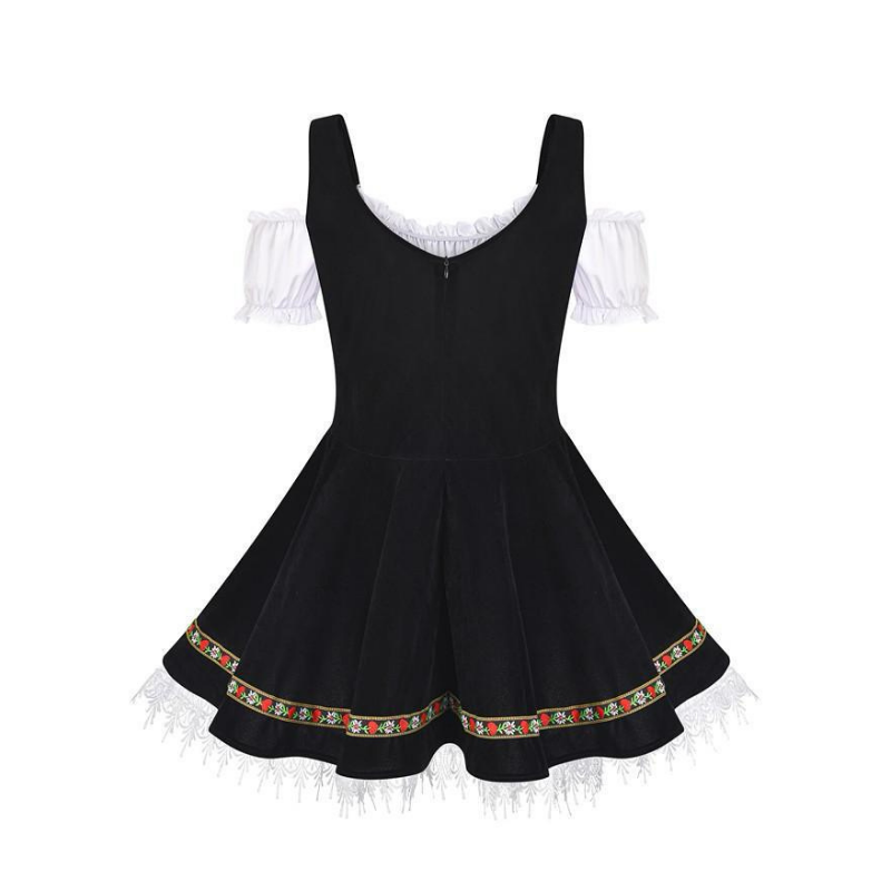 Ladies Mini Oktoberfest Milkmaid Dress - Bavarian Women's Fancy Dress Costume