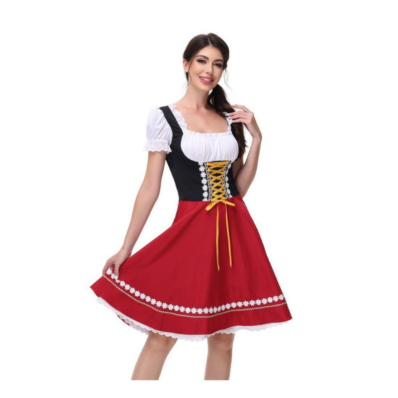 Ladies Bavarian Milkmaid Dress - Oktoberfest Fancy Dress