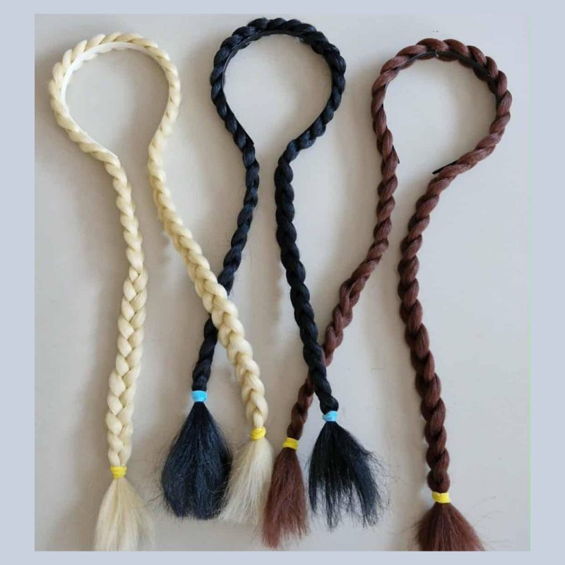 Oktoberfest Hair Plaits - Hair Plaits on a Headband - Ladies Bavarian German Fancy Dress Accessory