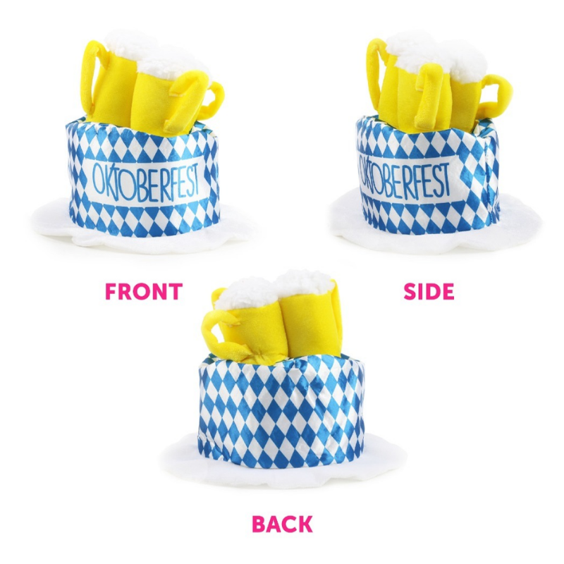 Oktoberfest Beer Stein Hat, Oktoberfest Bavarian Blue & White Hat